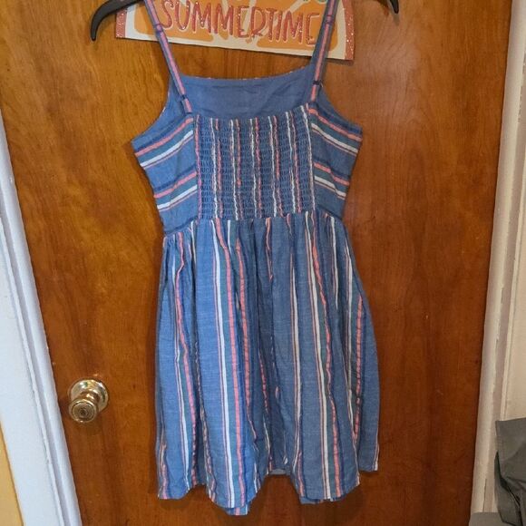 Mini Boden Blue and White Pleated Sundress - Picture 3 of 3